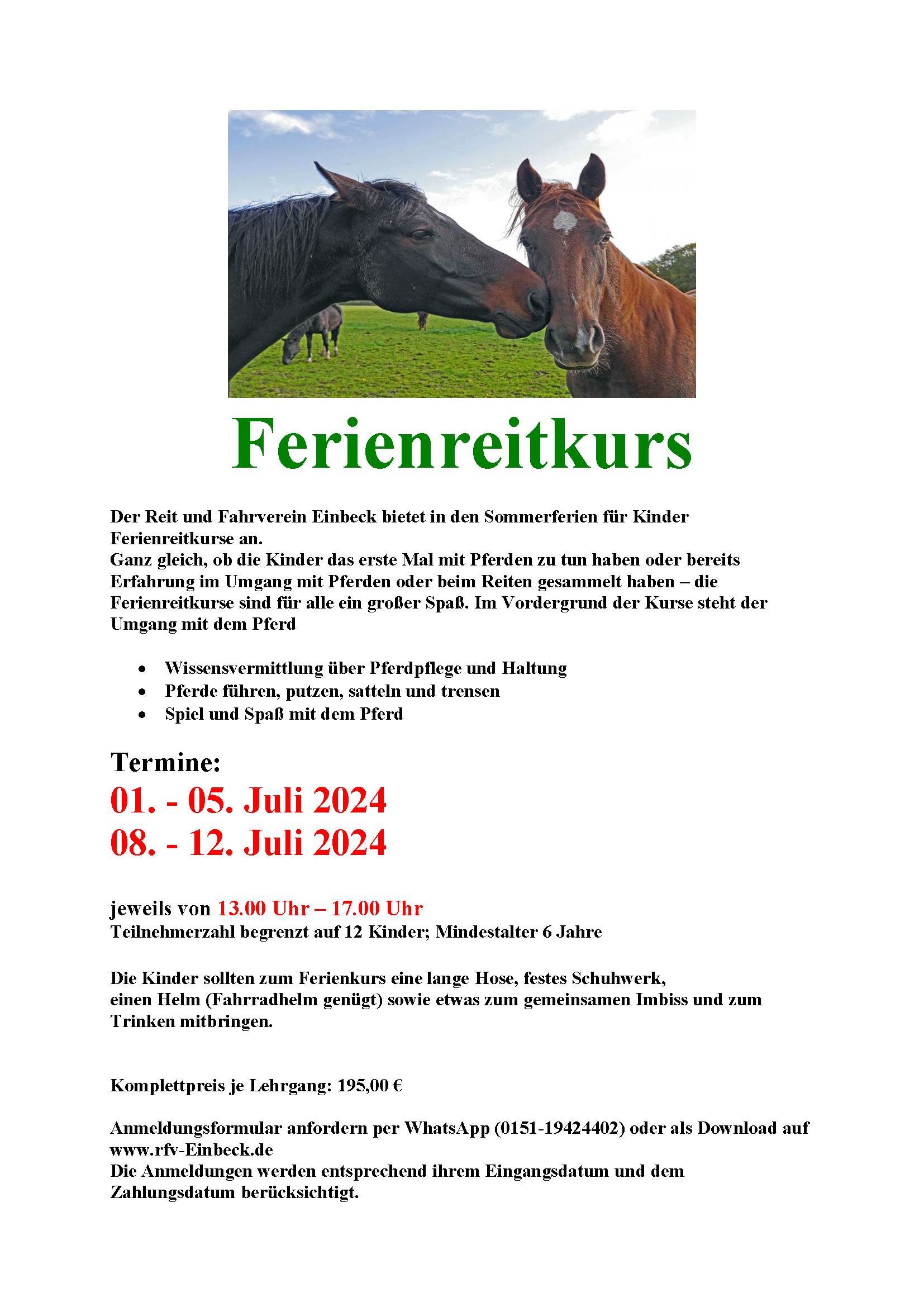Pferd mit Kind